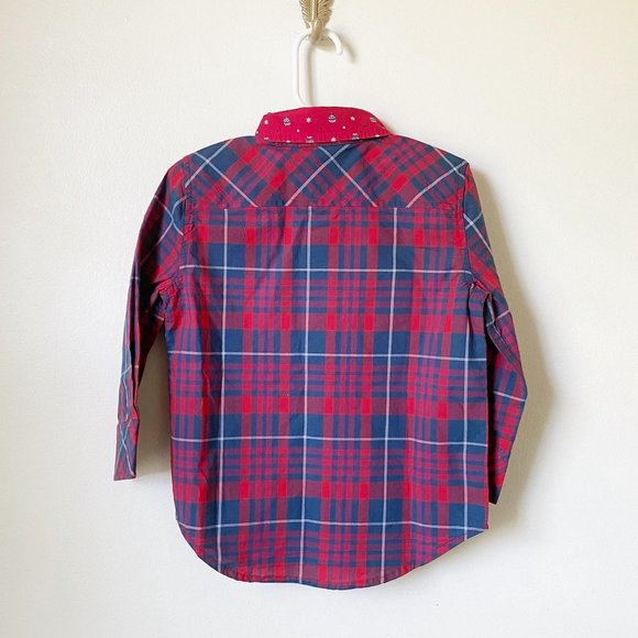 NWT Matilda Jane Handsome Holiday Shirt Red Plaid Toddler Boys Sz 2 - Picture 2 of 5
